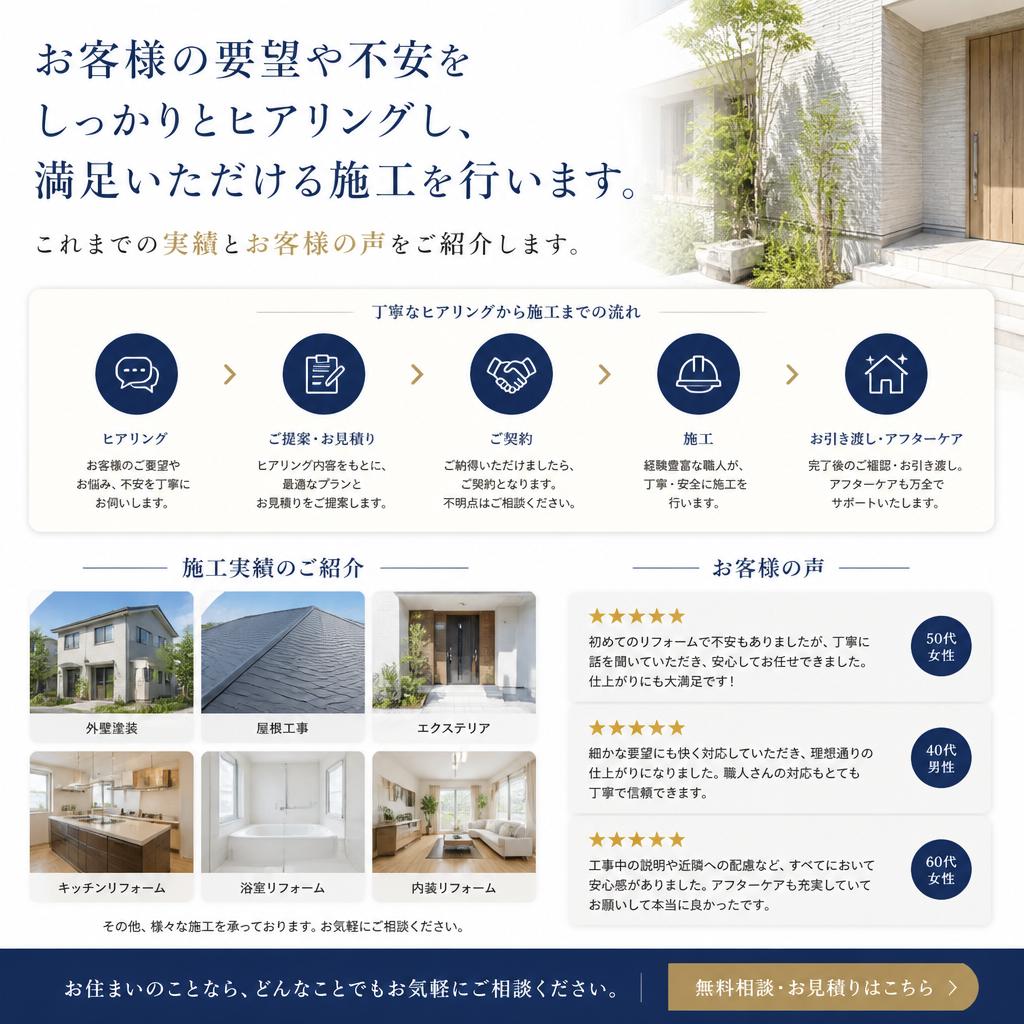 お客様の声を大切に