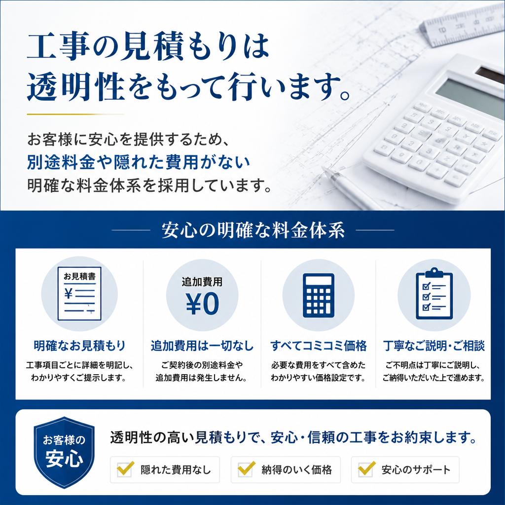 価格の透明性：明確な見積もり