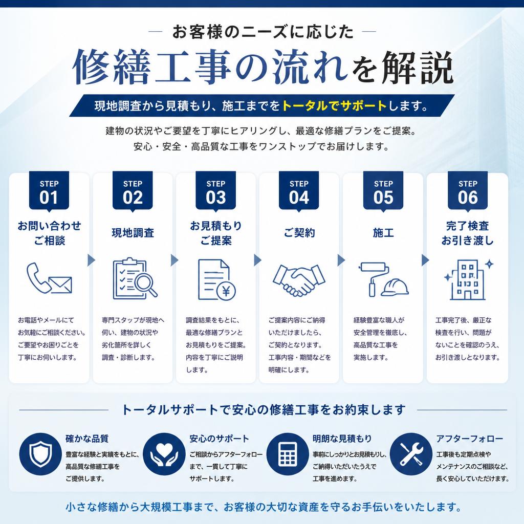 修繕工事の流れ