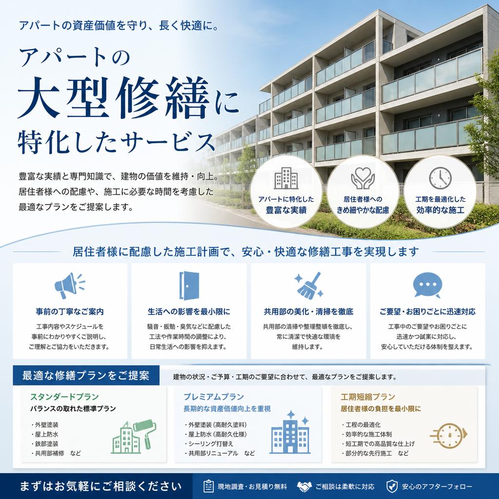 アパート特有のニーズ
