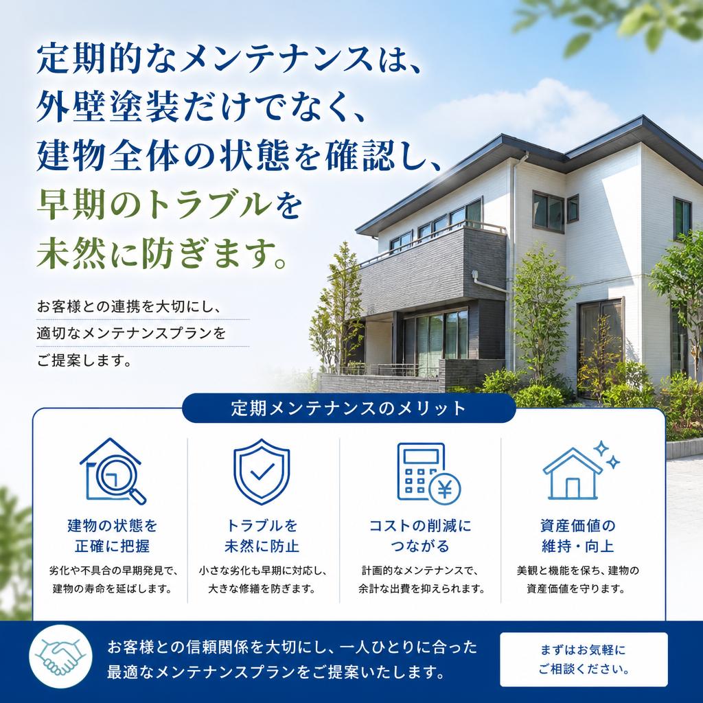 建物メンテナンスを大切に