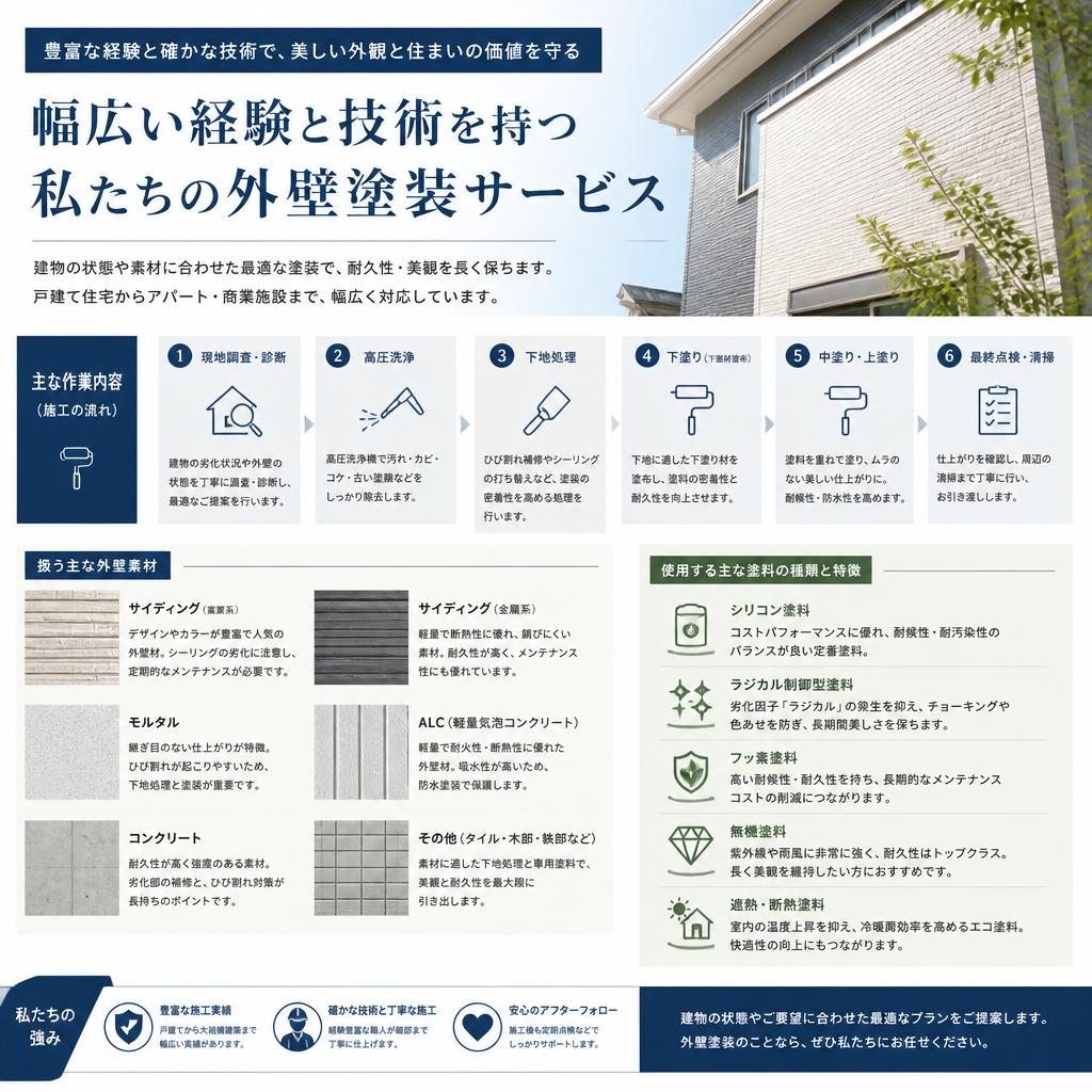 私たちが提供する外壁塗装サービス
