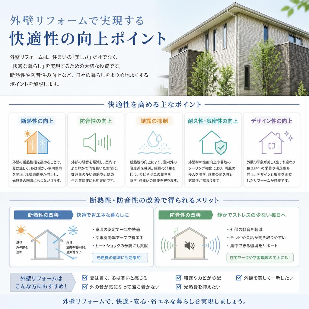快適性を向上させるリフォームのポイント