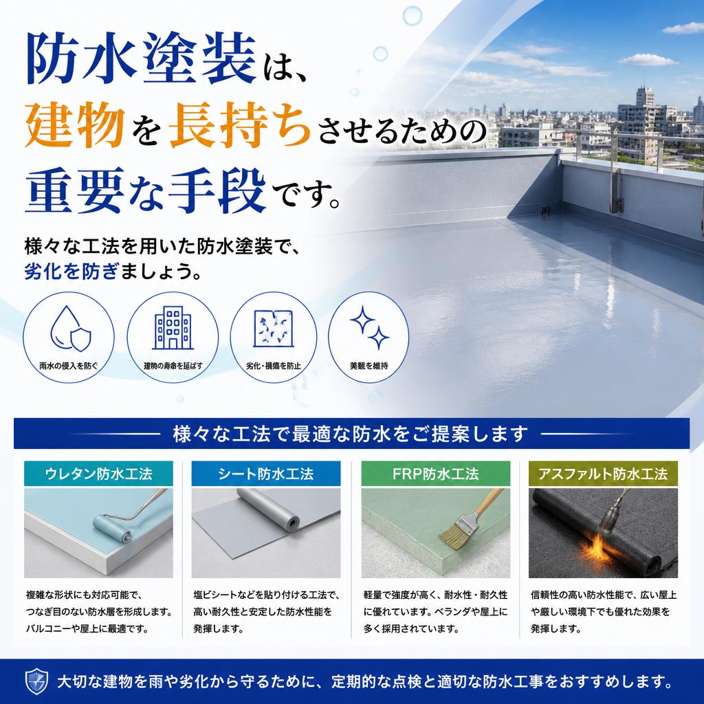 防水塗装で快適な住環境を実現