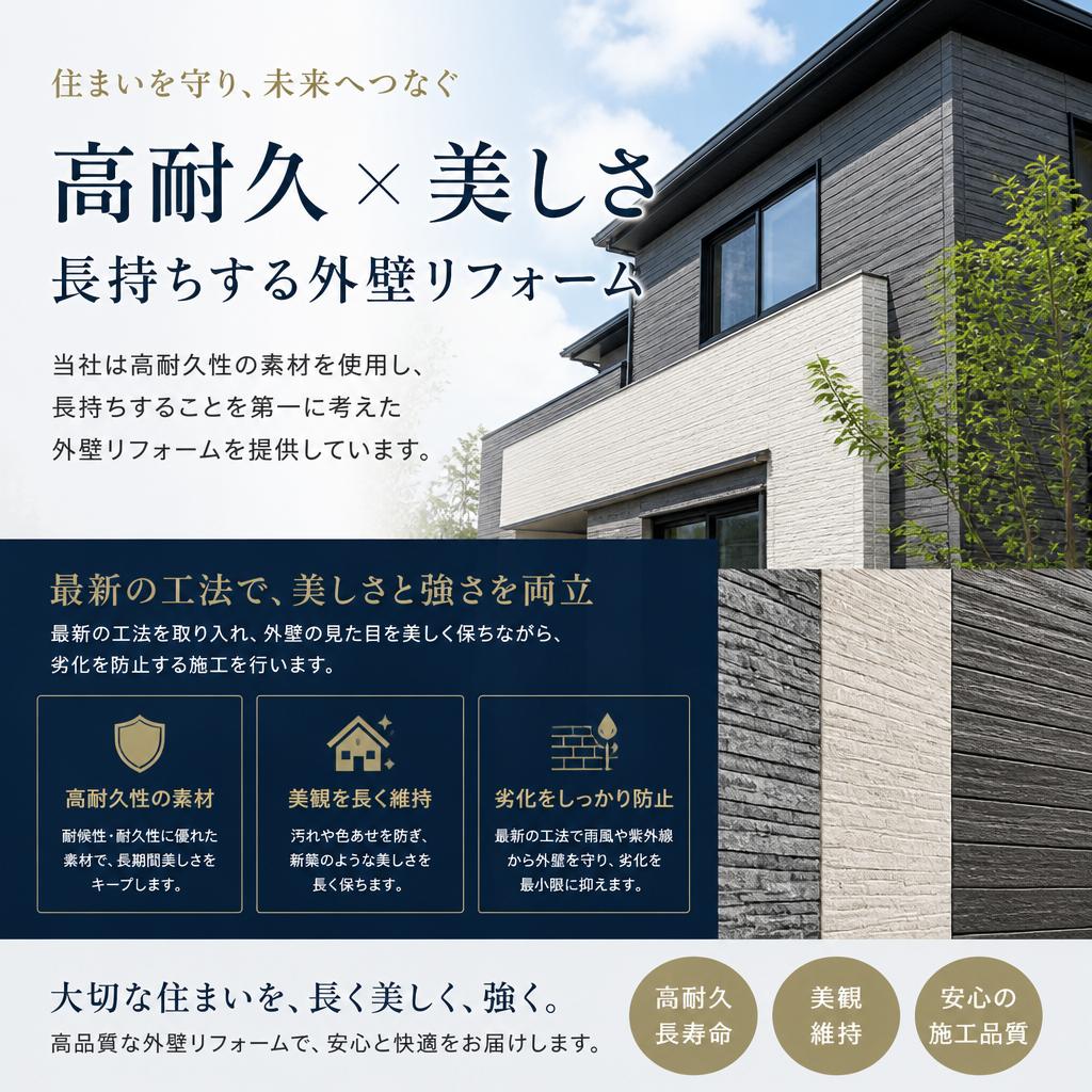 耐久性を追求した素材と工法