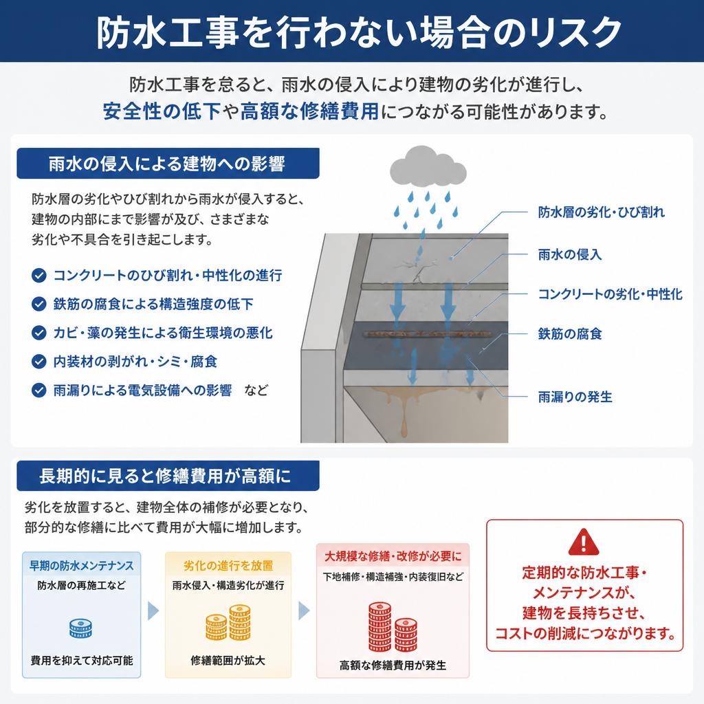 防水工事のリスク