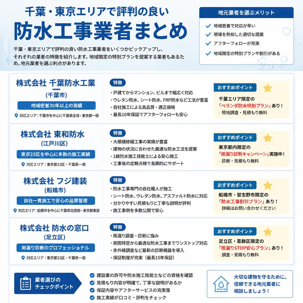 千葉・東京のおすすめ業者