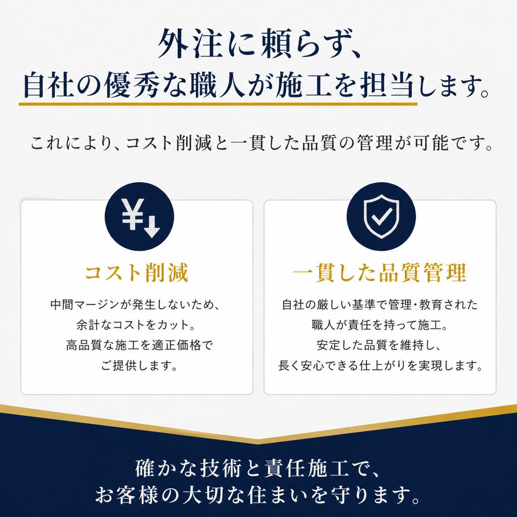 自社施工の安心感
