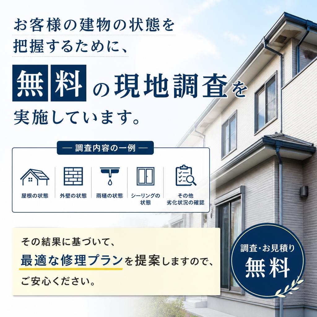 無料現地調査で安心を