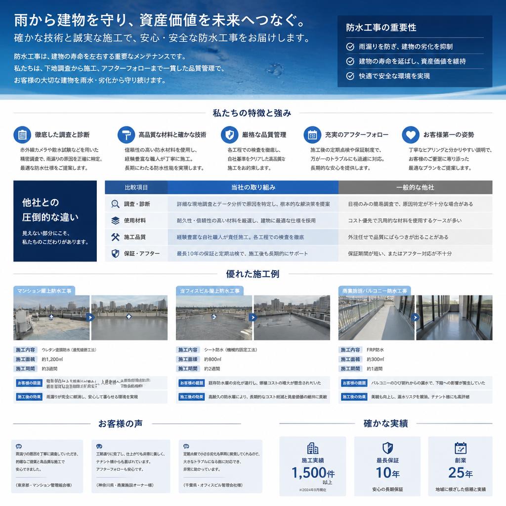2. 当社の防水工事サービス