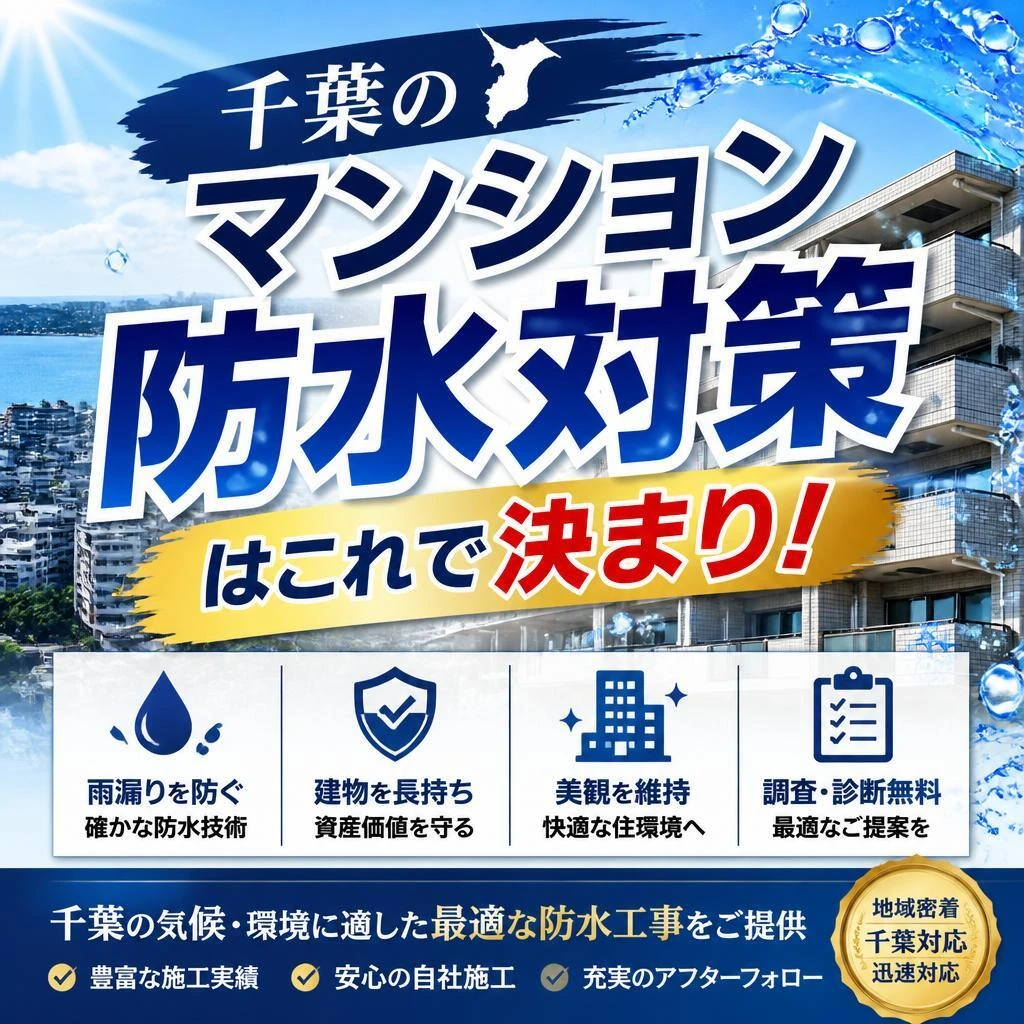 千葉のマンション防水対策はこれで決まり！