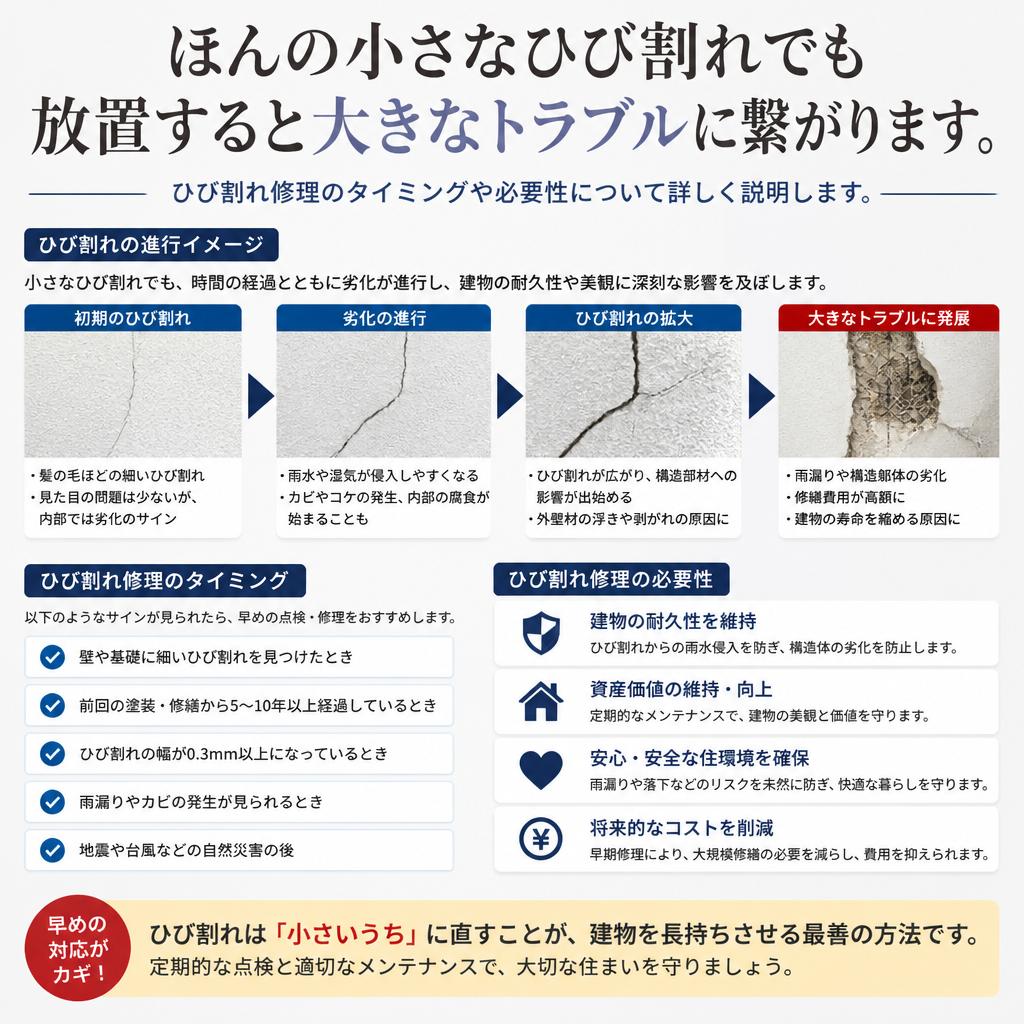 ひび割れ修理の重要性