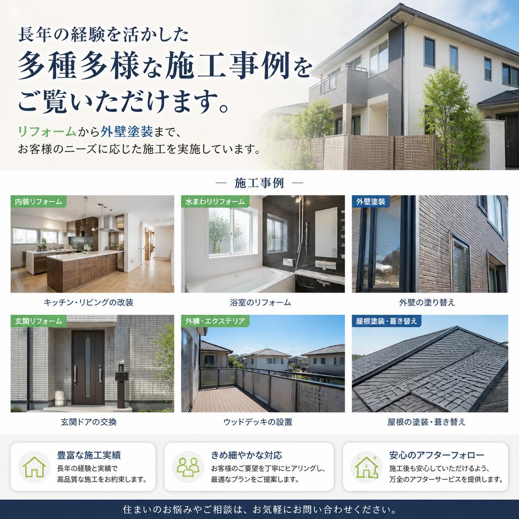 豊富な施工事例