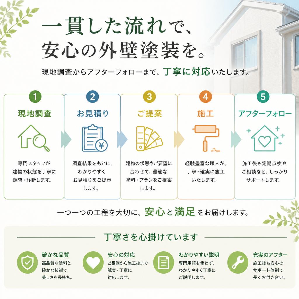 外壁塗装の流れ