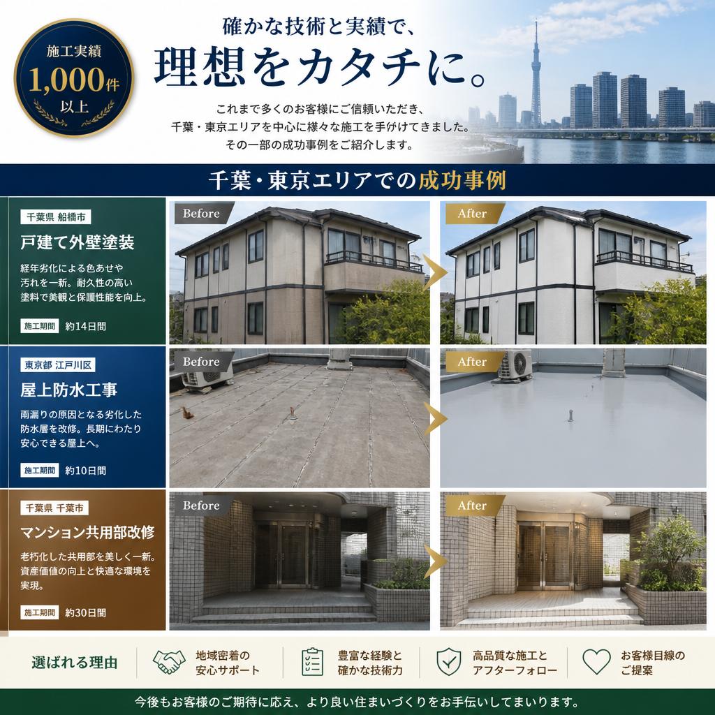 2. 千葉・東京地域での施工実績