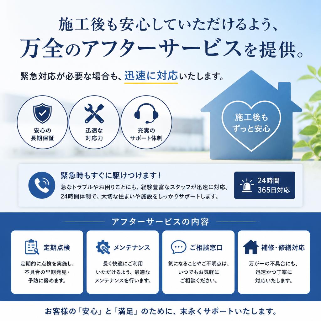 4. 迅速なアフターサービス