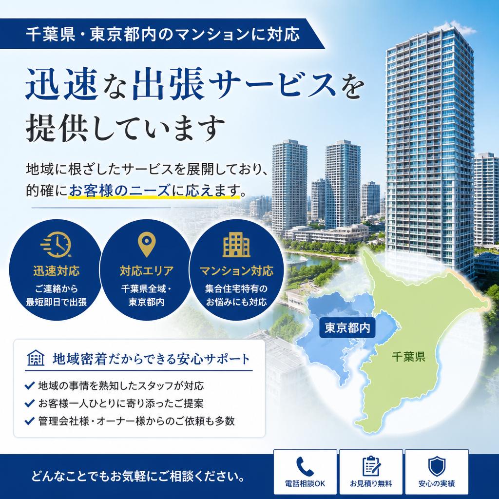 千葉・東京エリアでの出張対応