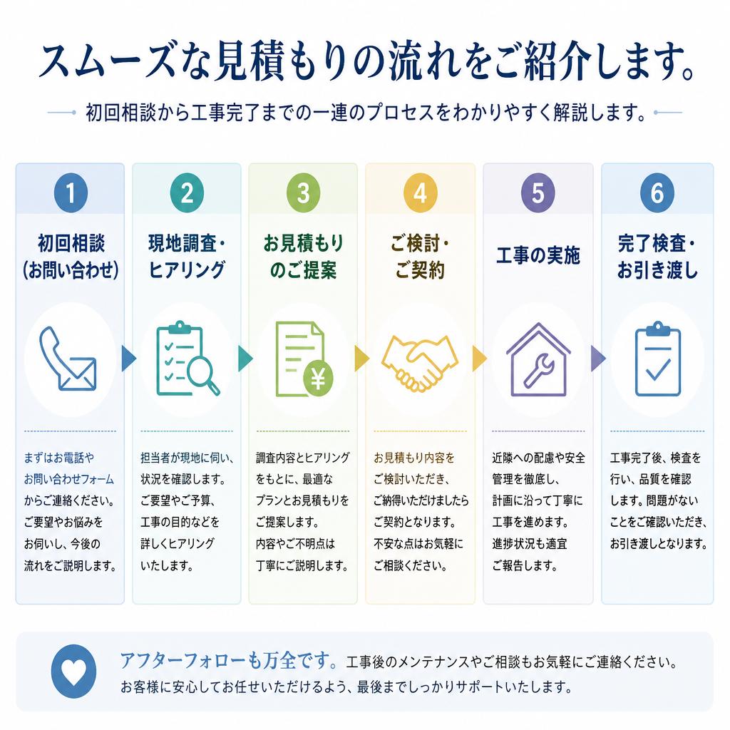 無料見積もりの流れ