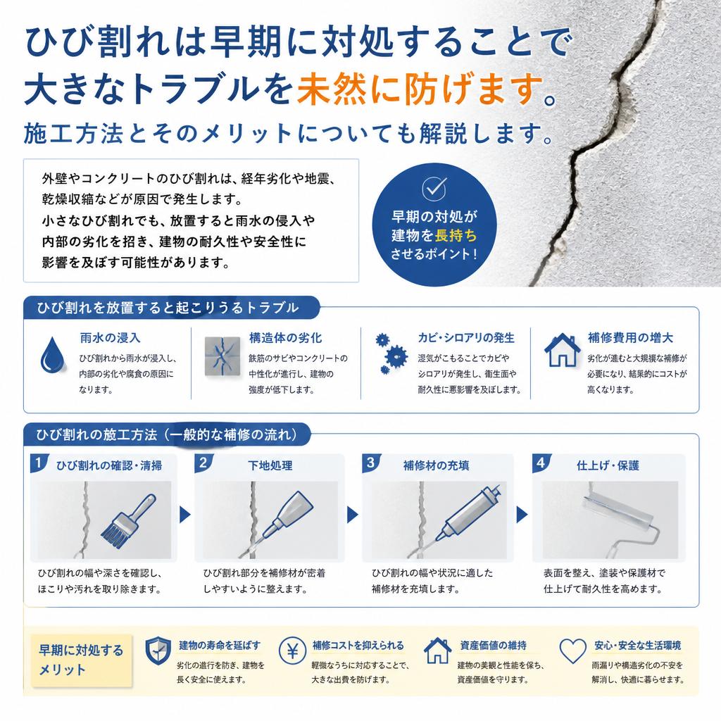 ひび割れ修理の大切さ