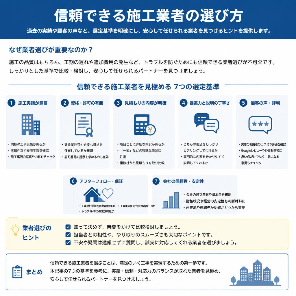 施工業者選びのポイント