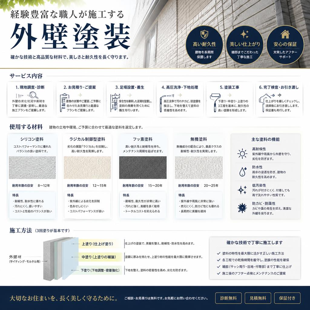 私たちの提供する外壁塗装サービス