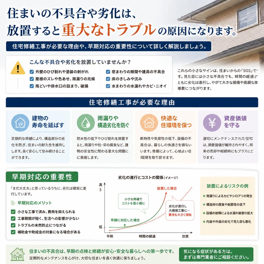 住宅修繕工事の必要性