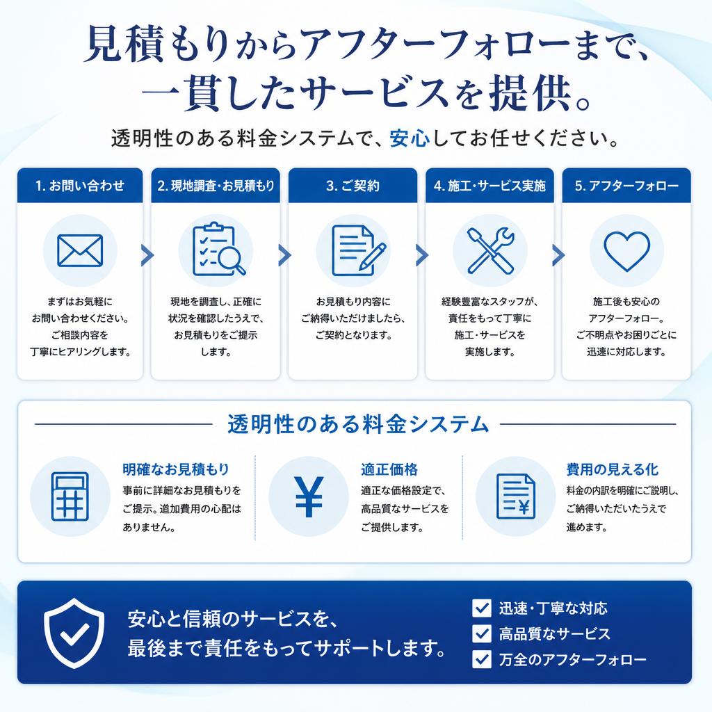 すべての工事において透明性を