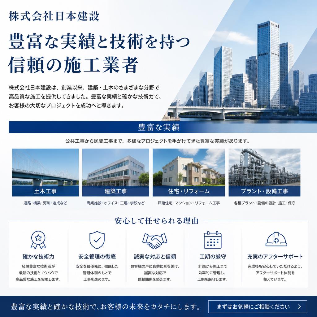 経験豊富な施工業者をご紹介