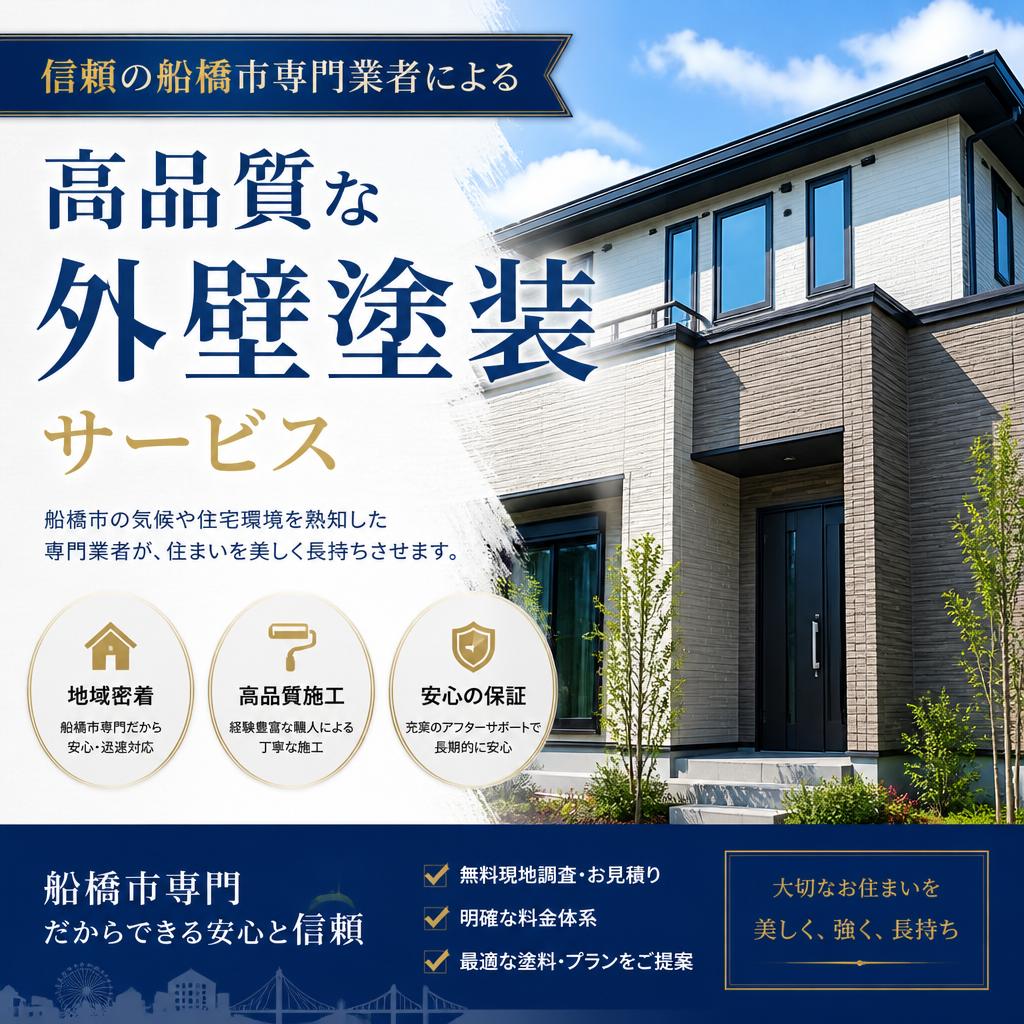 信頼の船橋市専門業者による高品質な外壁塗装サービス