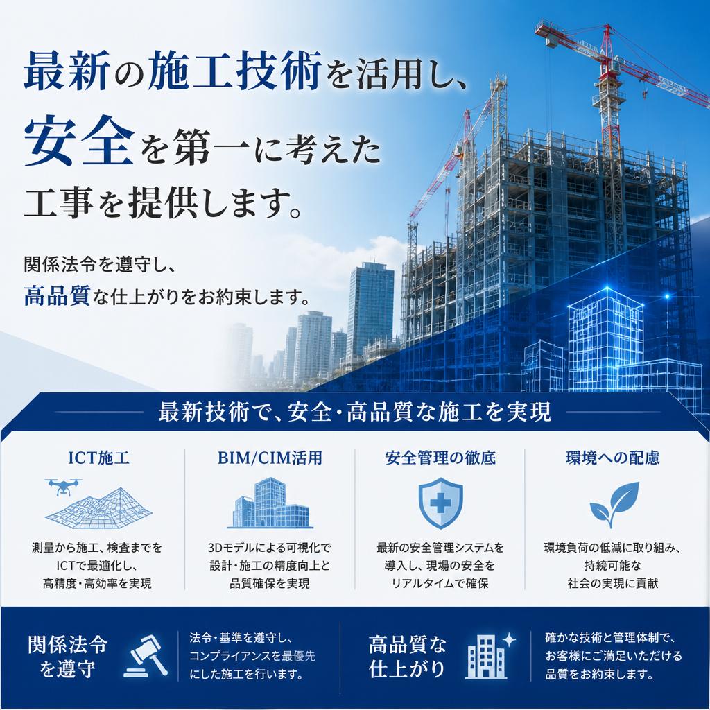 最新の施工技術と安全性