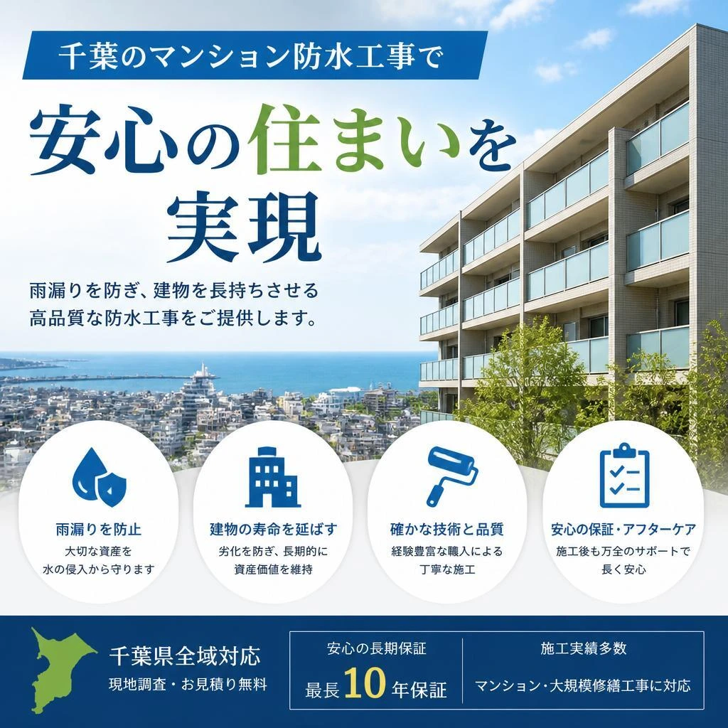 千葉のマンション防水工事で安心の住まいを実現