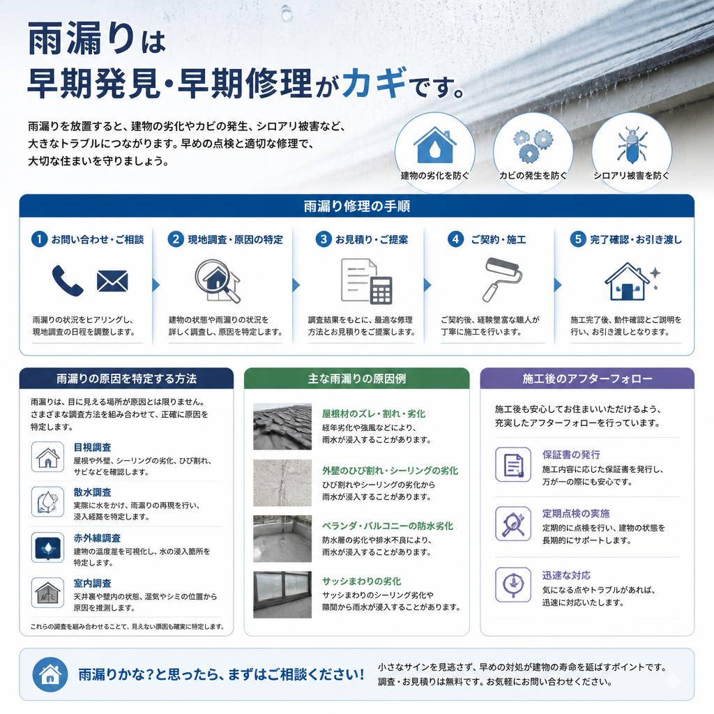 雨漏り修理とその手順