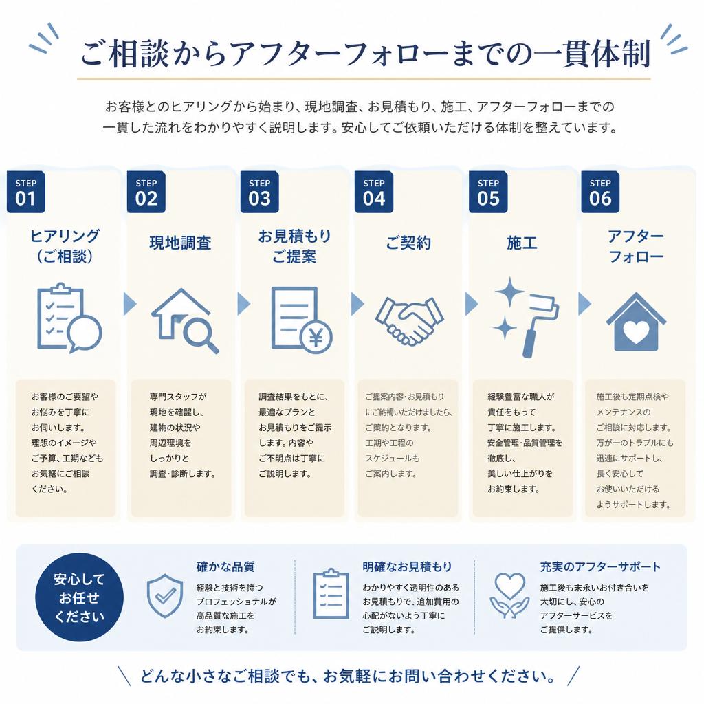 施工の流れについて