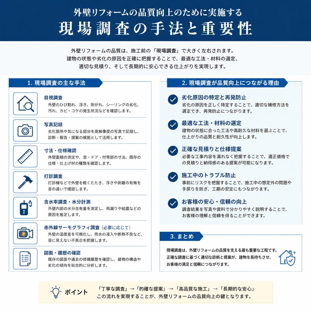 4. 精密な現場調査