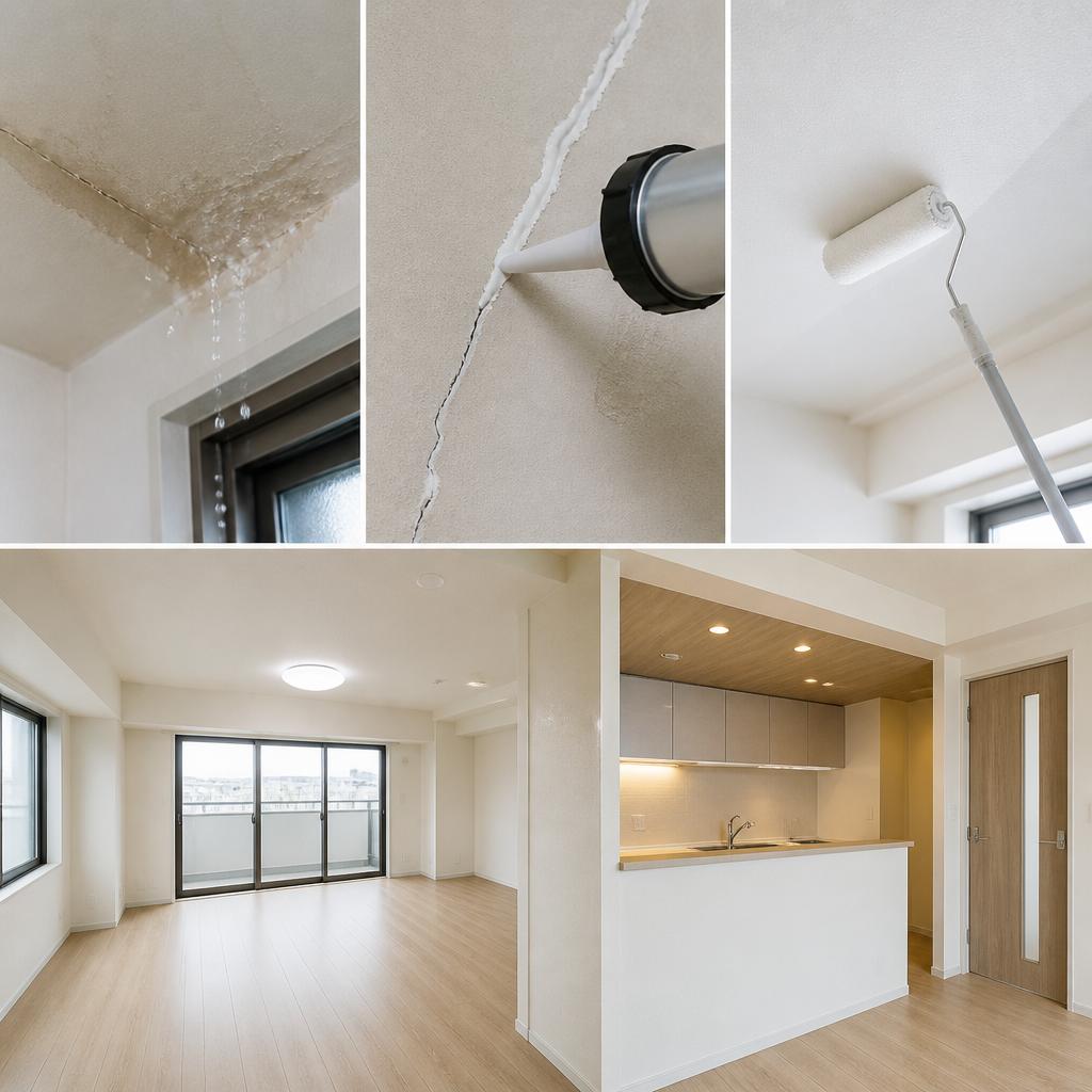 マンション漏水に迅速対応！市川市の専門業者によるひび割れ補修と内装リフォーム