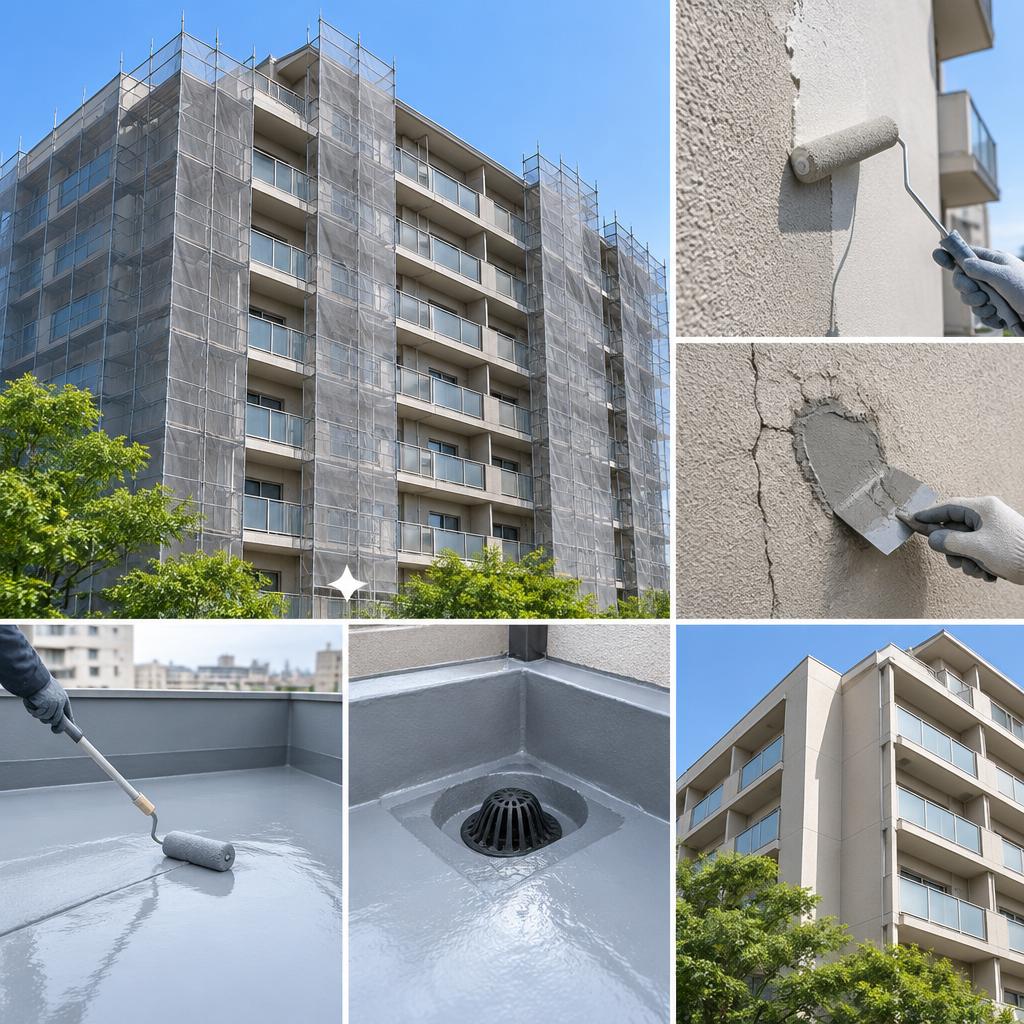 塗り替えだけではない。建物を長持ちさせる大規模修繕工事